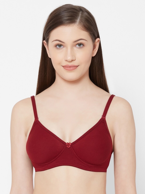 Juliet Maroon Solid Non-Wired Non Padded Everyday Bra 010000300004393