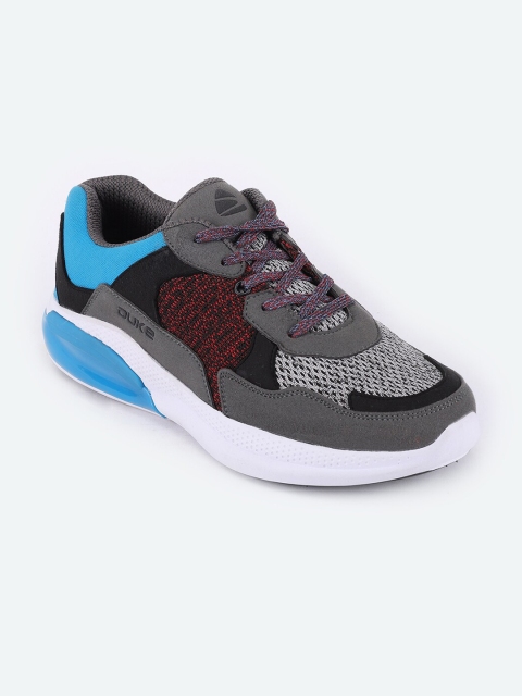 Duke Men Grey Walking Shoes