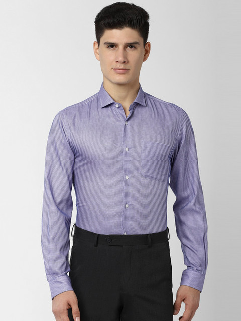 Peter England Men Blue & White Regular Fit Checked Formal Shirt 
Peter England Men Blue & White Regular Fit Checked Formal Shirt