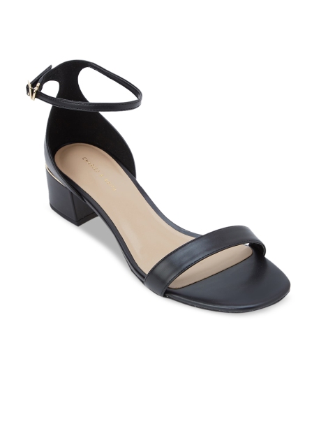 CHARLES & KEITH Women Black Solid Heels