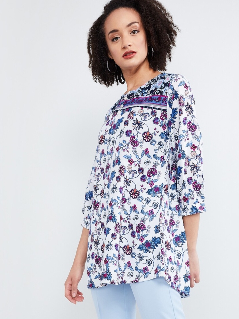 max White Printed Tunic