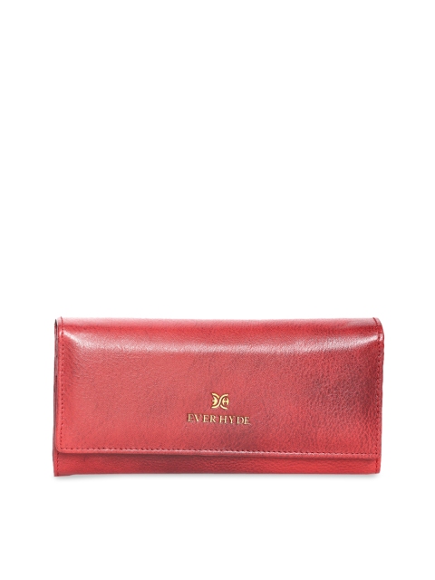 EVER HYDE Maroon Solid Clutch
