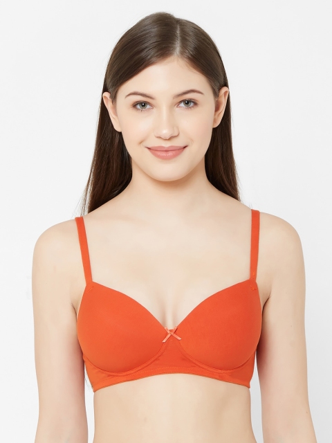 Juliet Orange Solid Non-Wired Heavily Padded Everyday Bra 010002700008195