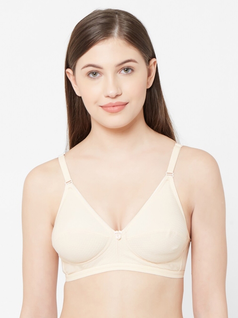 Juliet Beige Solid Non-Wired Non Padded Everyday Bra 010002300011001
