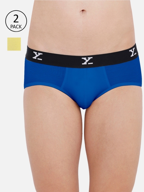 XYXX Men IntelliSoft Antimicrobial Micro Modal Pack of 2 Ace Briefs XYBRF2PCKN373, Blue
