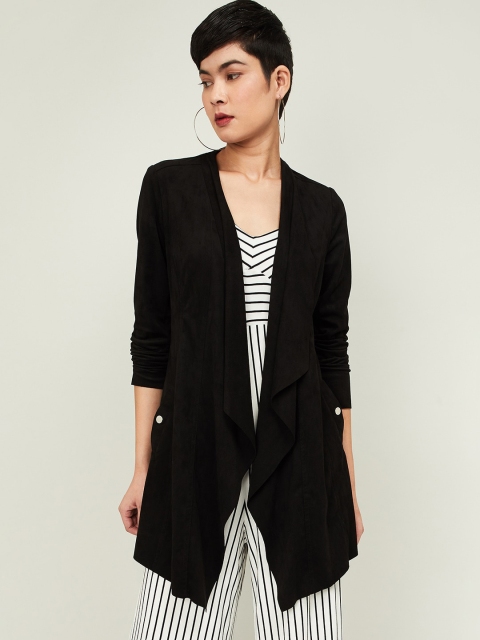 CODE by Lifestyle Women Black Solid Windcheater and Water Resistant Open Front Jacket
CODE by Lifestyle Women Black Solid Windcheater and Water Resistant Open Front Jacket