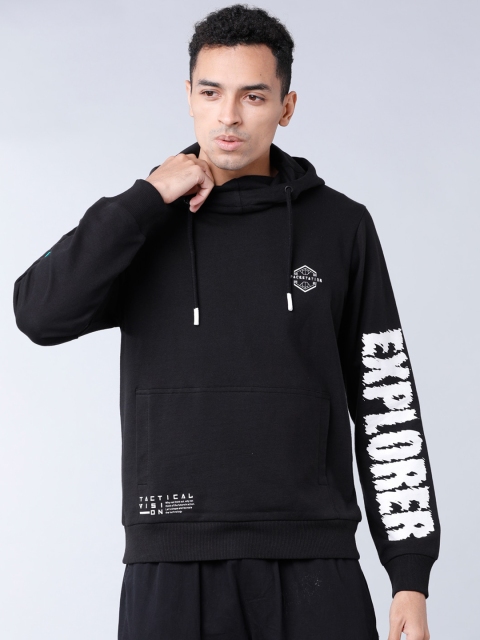 LOCOMOTIVE Men Black Solid Sweatshirt