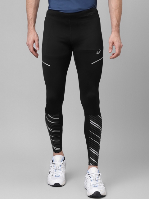 ASICS Men Black Solid Tights