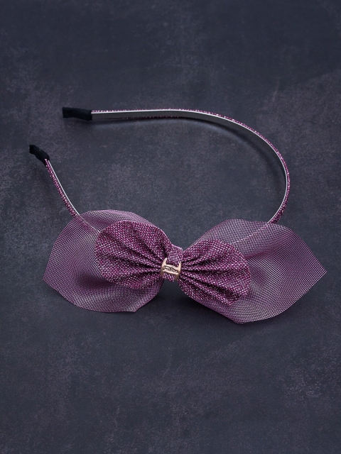 Golden Peacock Purple Lace Hairband