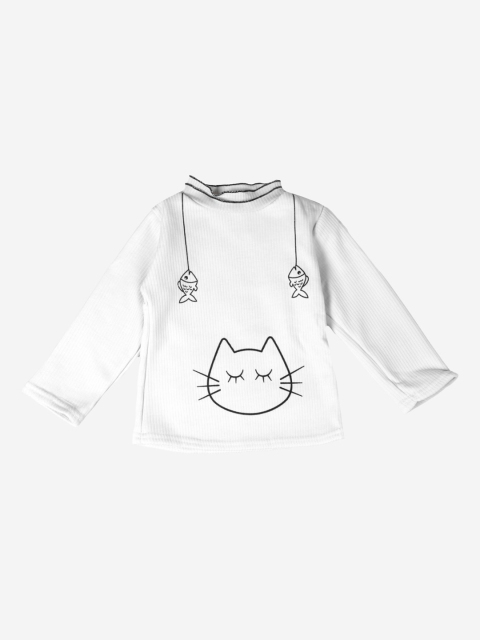 DOROKIDS Girls White Printed Sweatshirt