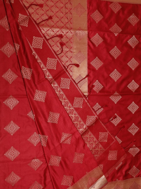 Bangalore Silk Emporium Maroon Woven Design Saree
