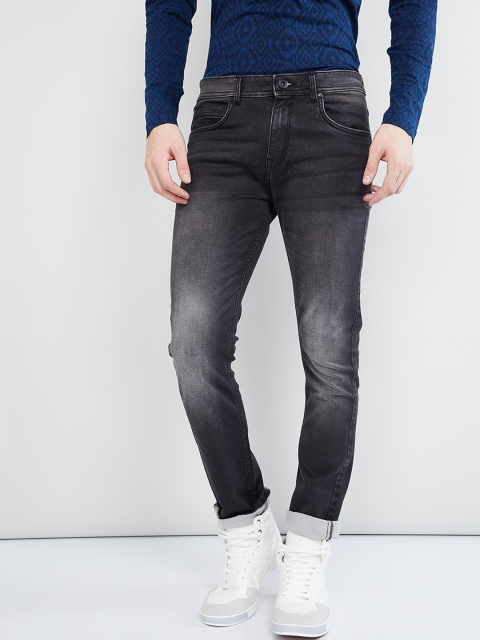 max Men Black Slim Fit Mid-Rise Clean Look Jeans