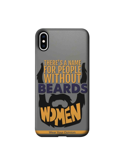 CelfieDesign Grey & Yellow Men with beard iPhone XS Max Back Cover
