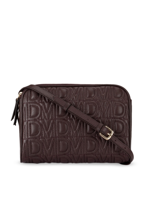 Da Milano Brown Textured Sling Bag