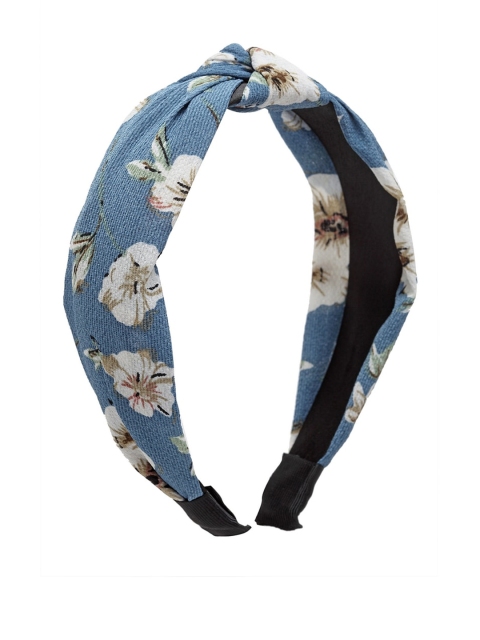 Ferosh Blue & White Floral Printed Hairband
