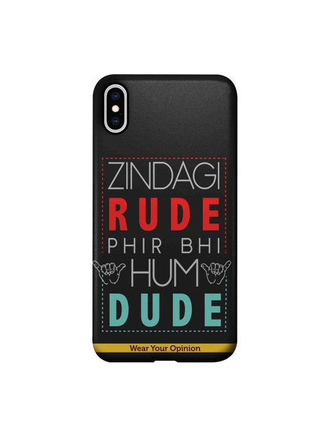 CelfieDesign Black & Red Wear Your Opinion Zindagi Rude Apple iPhone Xs Max Back Cover
CelfieDesign Black & Red Wear Your Opinion Zindagi Rude Apple iPhone Xs Max Back Cover