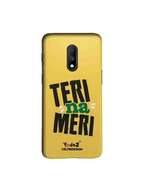 CelfieDesign Yellow & Black Printed OnePlus 7 Printed Back Cover