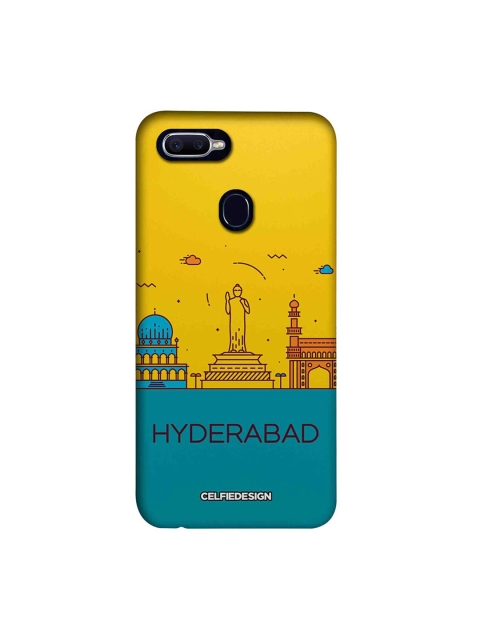 CelfieDesign Yellow & Blue Hyderabad Skyline Oppo F9 Pro Back Cover Signature