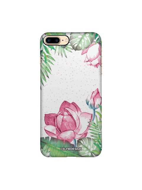 CelfieDesign Off-White & Pink Printed iPhone 8 Plus Back Case
