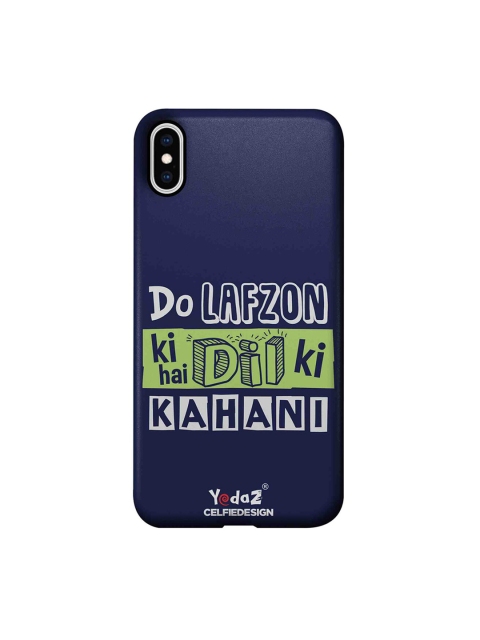 CelfieDesign Navy Blue & White Do Lafzon Ki Kahani Print Apple iPhone XS Max Back Cover