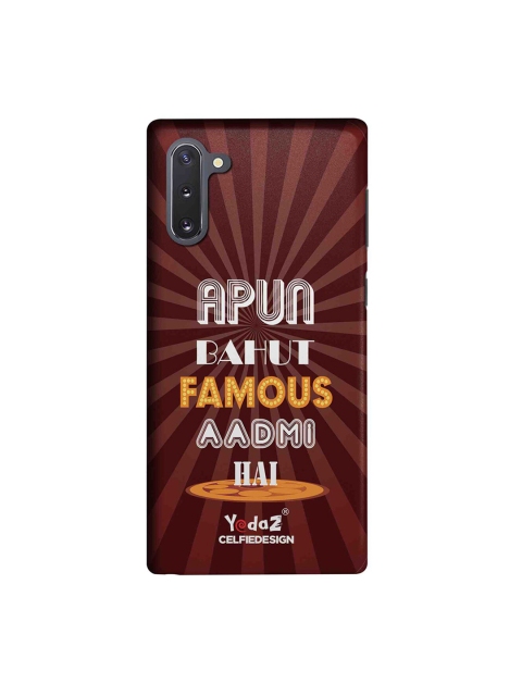 CelfieDesign Brown & Yellow Quirky Sustainable Apun Bahot Famous Admi Hai Samsung Galaxy Note10 Back Cover
CelfieDesign Brown & Yellow Quirky Sustainable Apun Bahot Famous Admi Hai Samsung Galaxy Note10 Back Cover