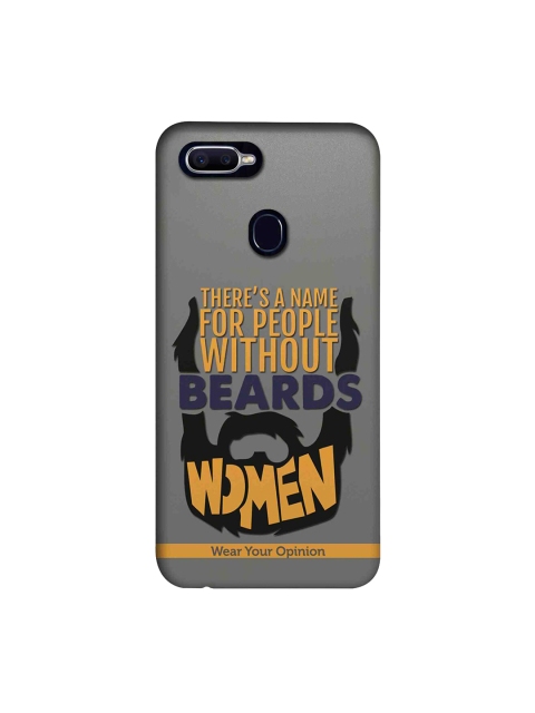 CelfieDesign Grey & Orange Men With Beard Oppo F9 Pro Back Cover