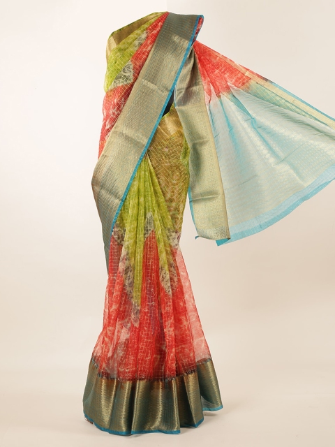 Pothys Multicoloured Woven Design Saree, Multi