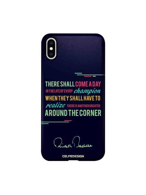 CelfieDesign Blue Champion AB Quotes iPhone Xs Max Back Case
