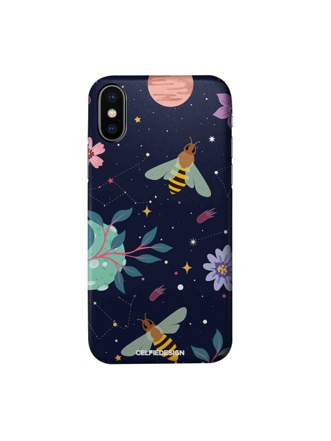 CelfieDesign Blue & Green Spaces Printed iPhone XS Sustainable Back Cover