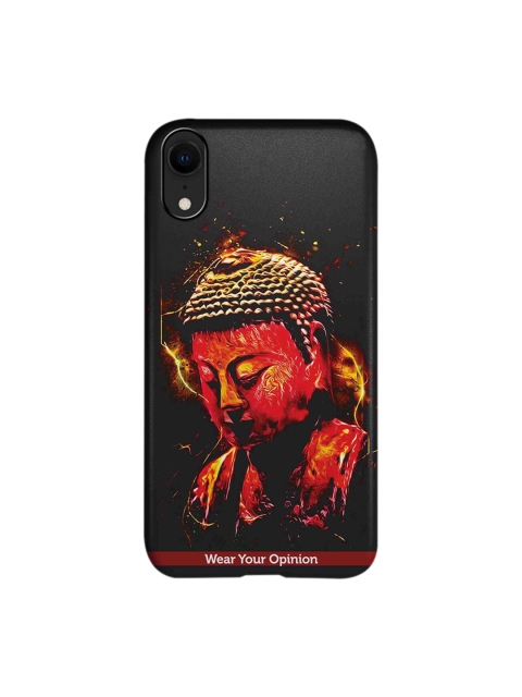 CelfieDesign Peace Buddha Apple iPhone XR Back Cover Wear Your Opinion, Black