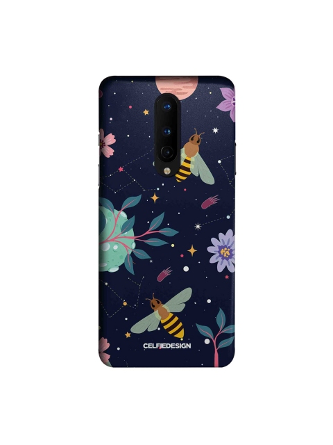 CelfieDesign Navy Blue & Yellow OnePlus 8 Printed Back Cover, Multi