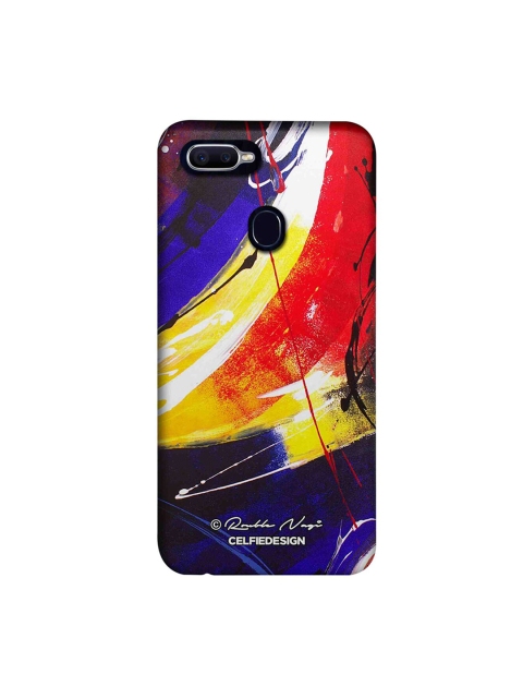 CelfieDesign Blue & Yellow Printed Oppo F9 Pro Back Cover