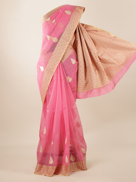 Pothys Pink Woven Design Saree