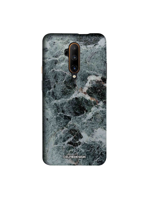 CelfieDesign Black & Green Marquina Signature Printed OnePlus 7T Pro Back Cover