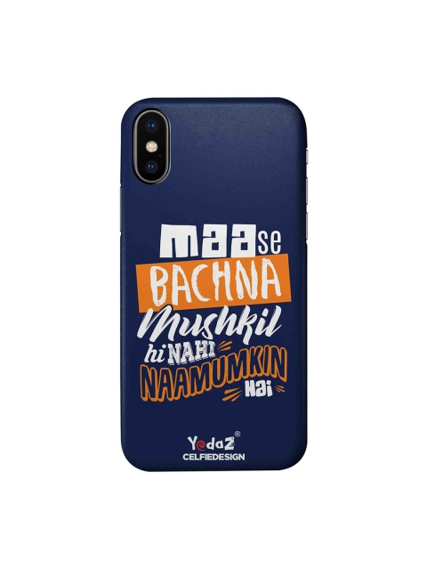 CelfieDesign Navy Blue & White Maa Se Bachna Mushkil Yedaz Quirky Sustainable Apple iPhone XS Back Cover
CelfieDesign Navy Blue & White Maa Se Bachna Mushkil Yedaz Quirky Sustainable Apple iPhone XS Back Cover