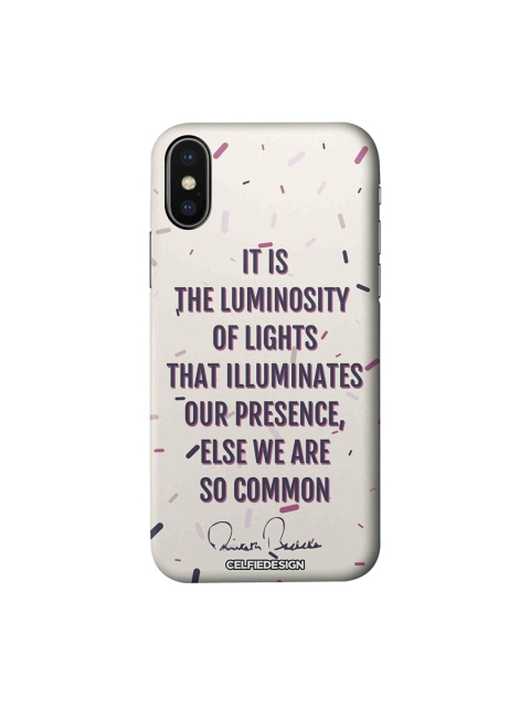 CelfieDesign White Printed Apple iPhone XS Back Cover