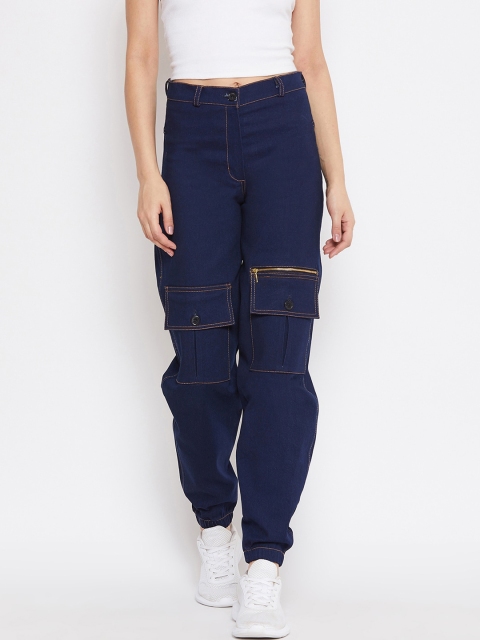 Rider Republic Women Navy Blue Slim Fit Jogger Jeans