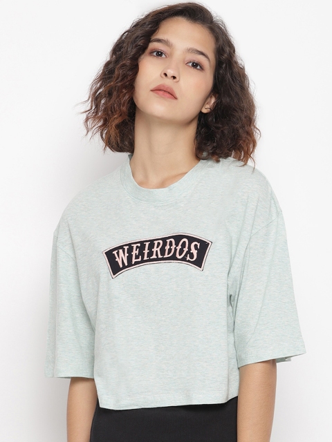 LA LOFT Women Green Printed Top