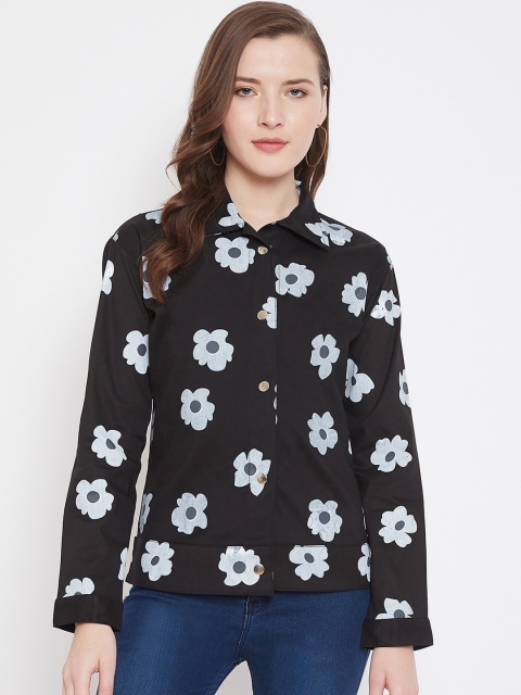 Rider Republic Women Black Printed Tailored Jacket