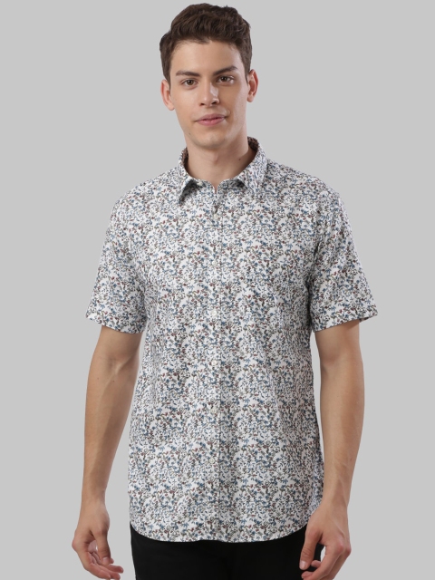 Next Look Men Blue Regular Fit Printed Casual Shirt