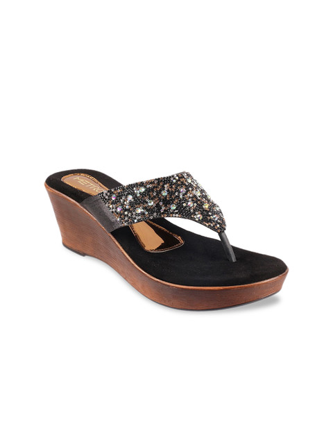 Metro Women Black Embellished Sandals 
Metro Women Black Embellished Sandals