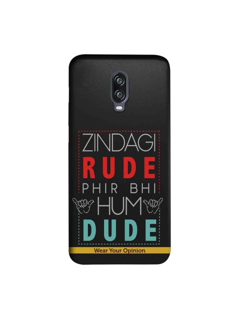 CelfieDesign Black & White Zindagi Rude Hey Phir Bhi Hum Dude Sustainable OnePlus 6T Back Case