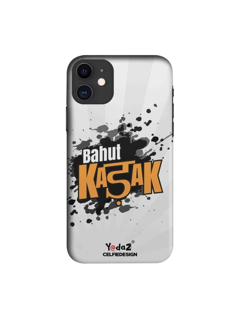 CelfieDesign Grey & Orange Bahut Kadak Printed iPhone 11 Sustainable Back Cover