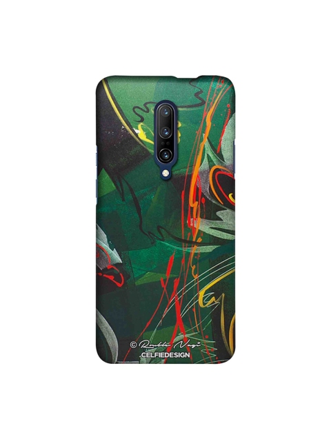 CelfieDesign Green & Black Abstract Printed Sustainable OnePlus 7 Pro Back Case