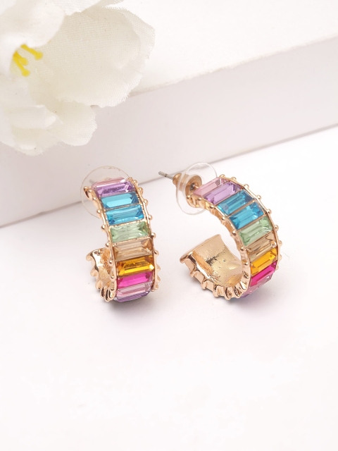 AVANT-GARDE PARIS Multicoloured & Gold-Plated Crescent Shaped Half Hoop Earrings, Multi
AVANT-GARDE PARIS Multicoloured & Gold-Plated Crescent Shaped Half Hoop Earrings, Multi