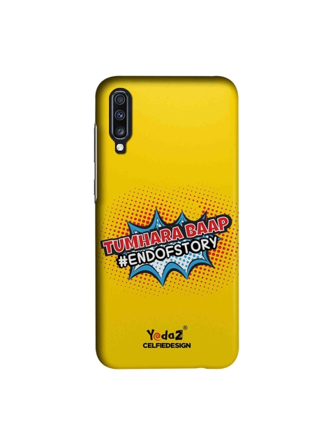 CelfieDesign Yellow & Blue Tumhara Baap End of Story Samsung Galaxy A70 Back Cover
