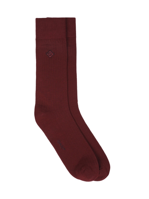 GANT Men Maroon Solid Socks