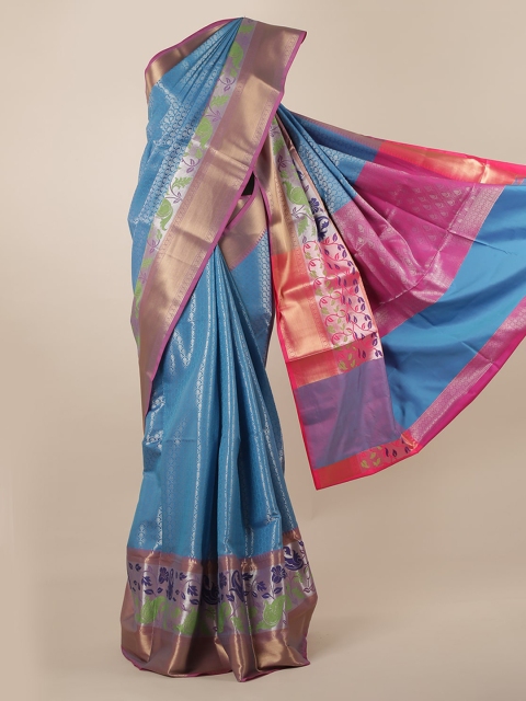 Pothys Blue Woven Design Saree