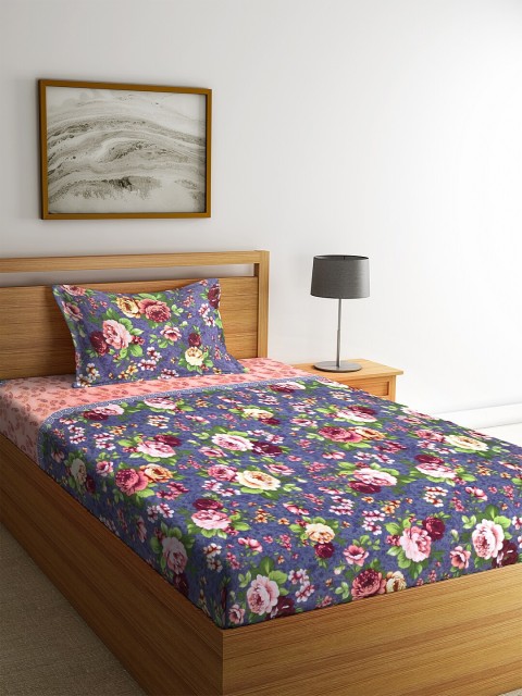 NEUDIS Orange & Purple Floral 180 TC Polycotton 1 Single Bedsheet with 1 Pillow Cover
NEUDIS Orange & Purple Floral 180 TC Polycotton 1 Single Bedsheet with 1 Pillow Cover