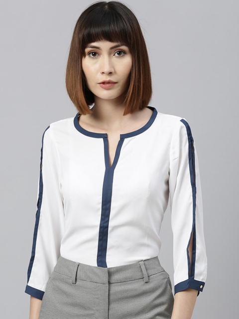 Park Avenue Woman White Solid Top